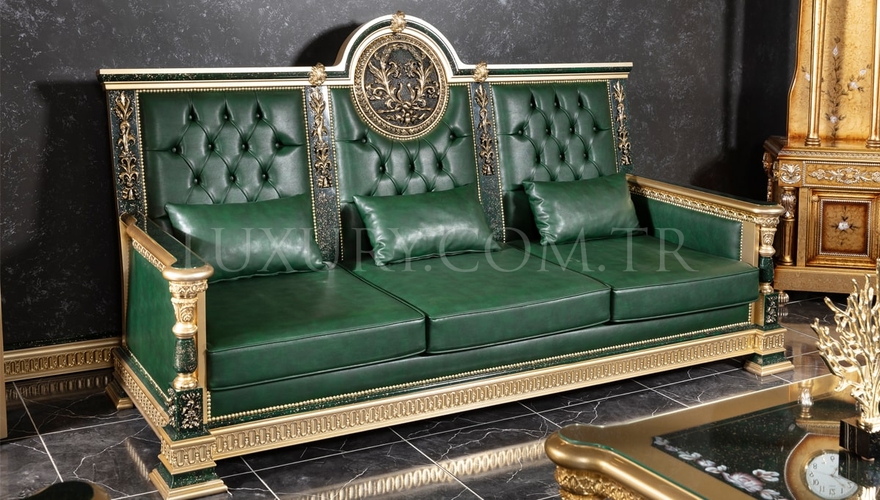 Şaheste Classic Green Living Room - 16