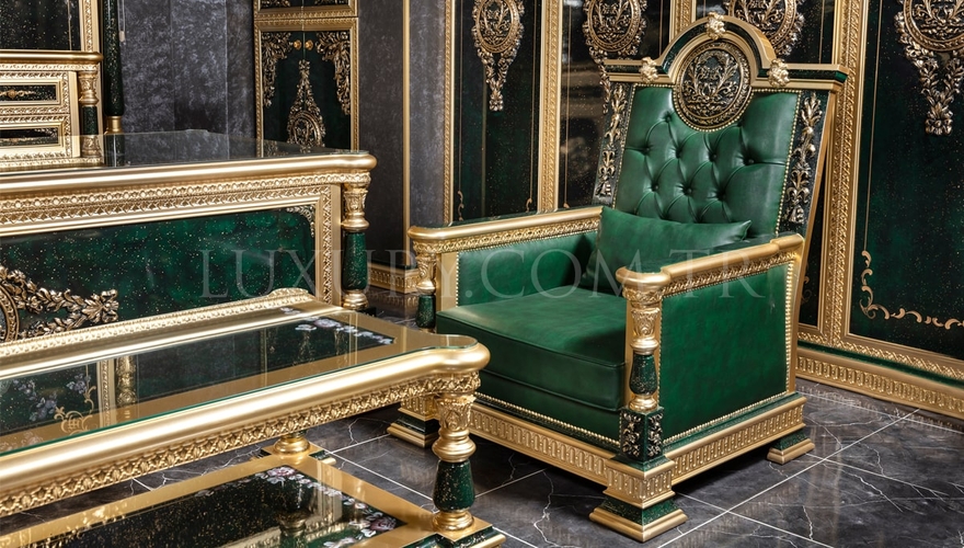 Şaheste Classic Green Office Room - 4