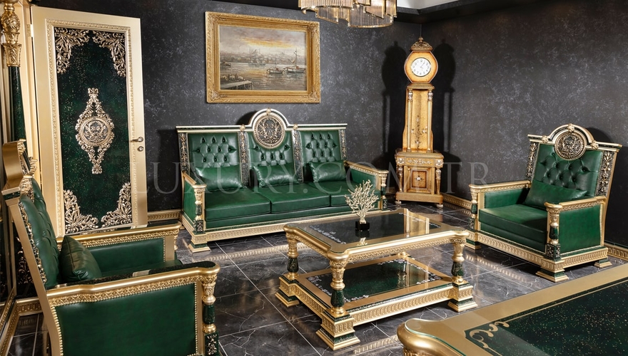 Şaheste Klasik Yeşil Koltuk Takımı - 15