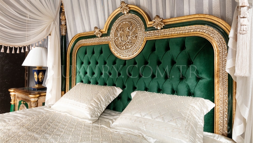 Şaheste Klasik Yeşil Yatak Odası - 4
