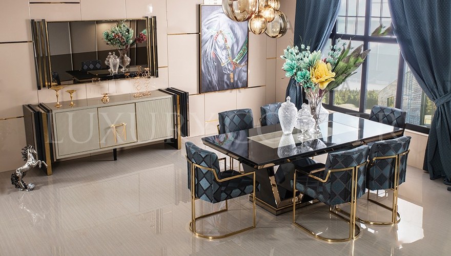 Sahra Metal Yemek Odası Luxury Mobilya