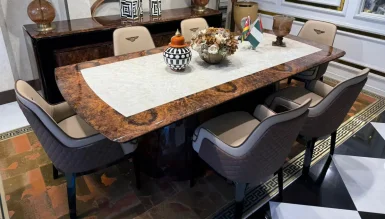 Sedna Kahverengi Table à Manger Moderne - 1136