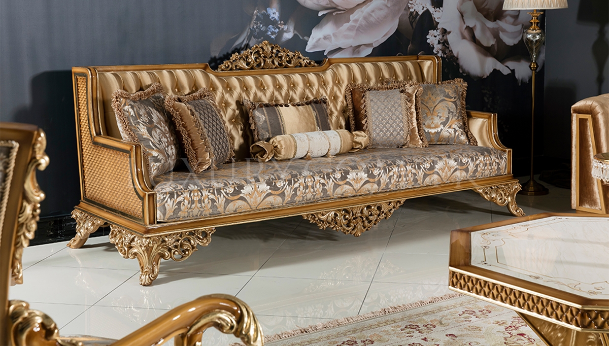 Şehzade Altın Varaklı Koltuk Takımı Luxury Mobilya