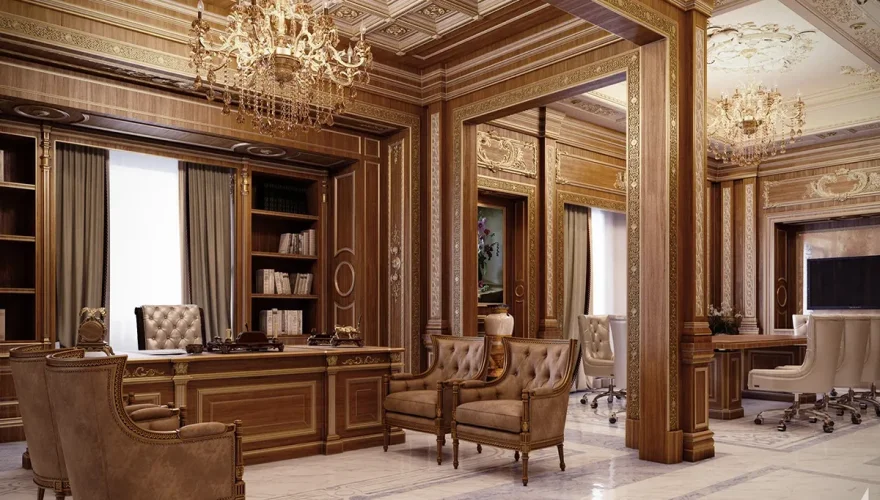 Selvi Walnut Executive Office Set - 6