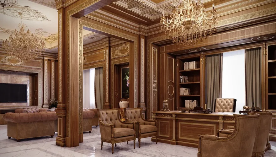 Selvi Walnut Executive Office Set - 7