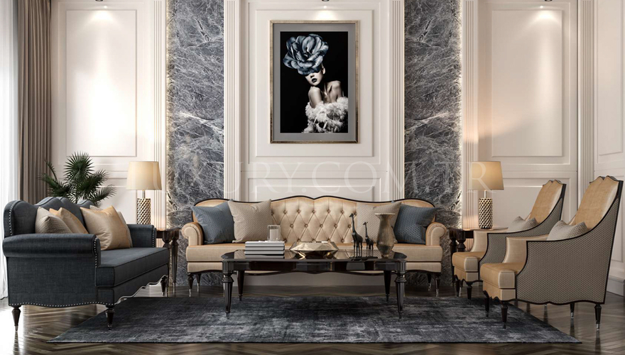 Sentinus Art Deco Sofa Set - 1