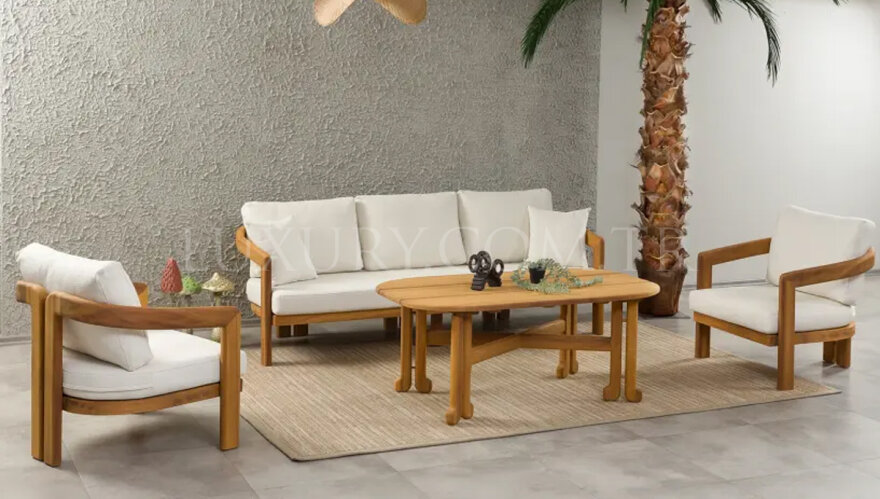 Side Ahşap Bahçe Koltuk Takımı - 2