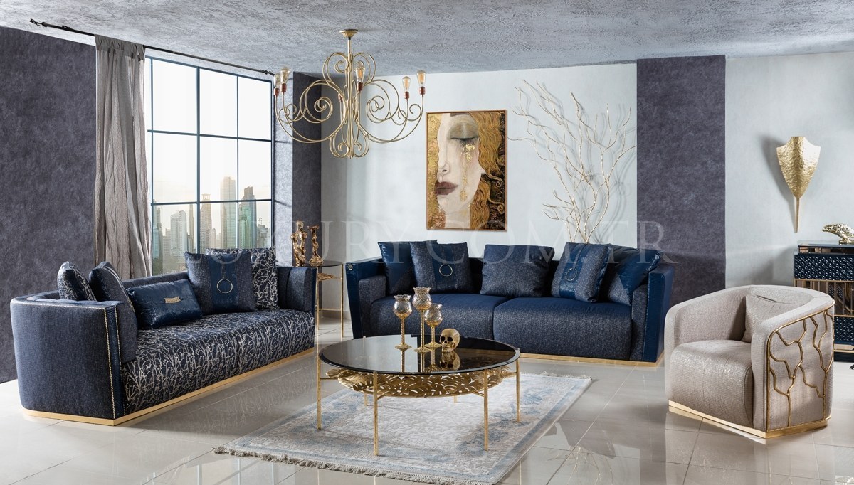 Sidney Metal Sofa Set - 1039