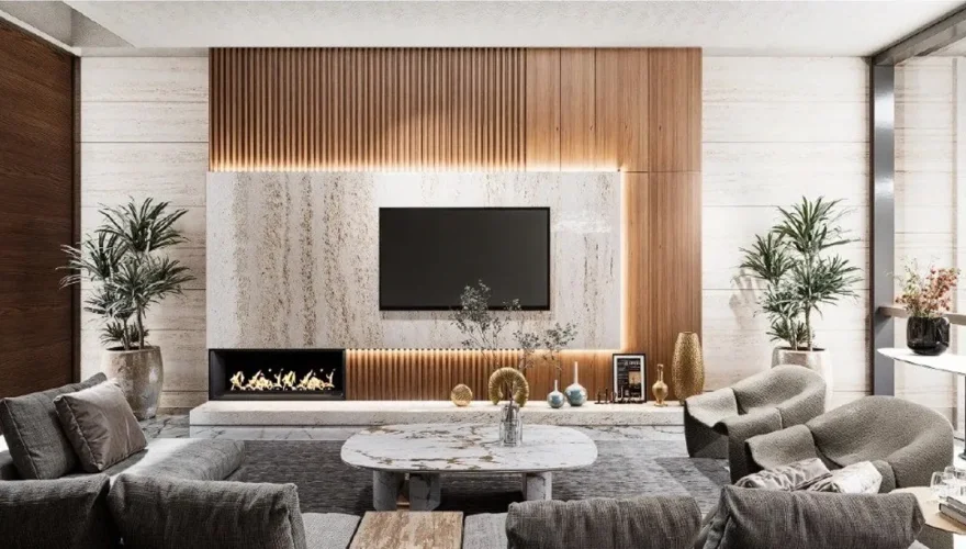 Siena Lake Fireplace TV Unit - 1