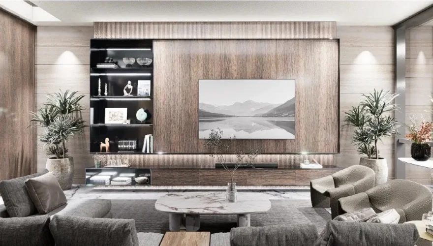 Siena Lake Fireplace TV Unit - 4