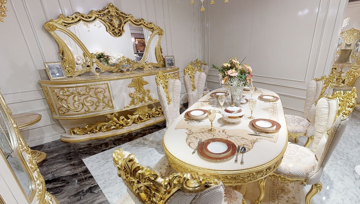 Sofia Altın Varaklı Yemek Odası