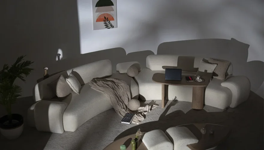 Solis Bohem Krem Köşe Koltuk Takımı - 8