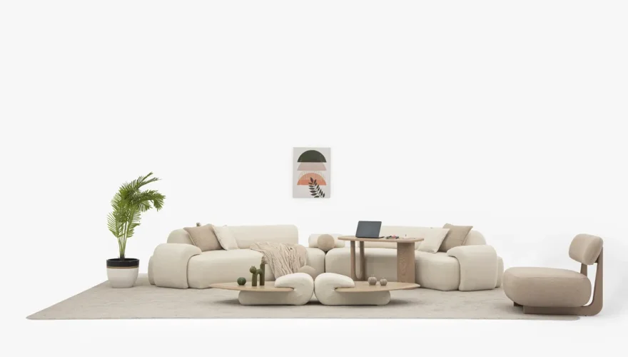 Solis Cream Sofa Set - 8