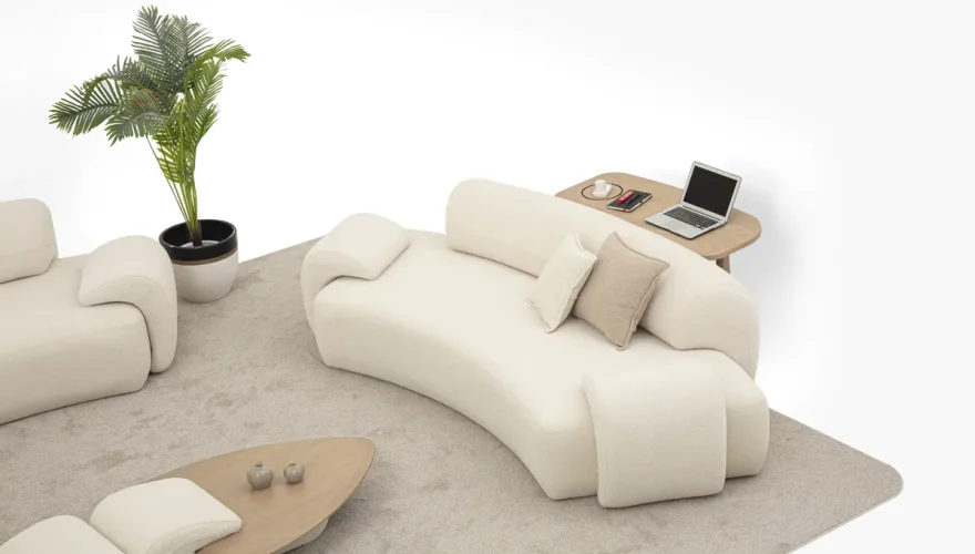 Solis Cream Sofa Set - 9