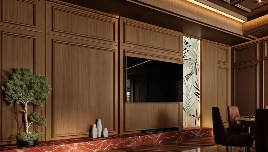 Specially Designed Walnut Meeting Table - 5