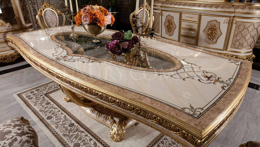 Sultanahmet Classic Gold Leaf Dining Room - 4