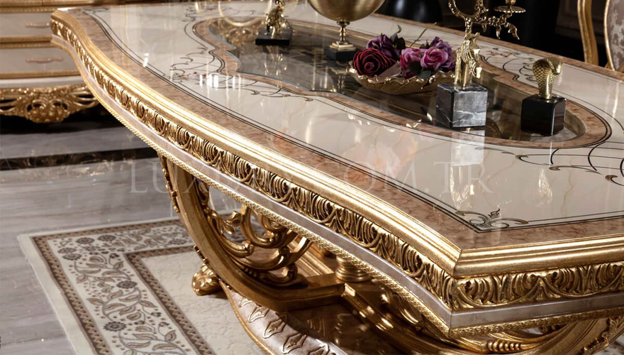 Sultanahmet Classic Gold Leaf Dining Room - 6