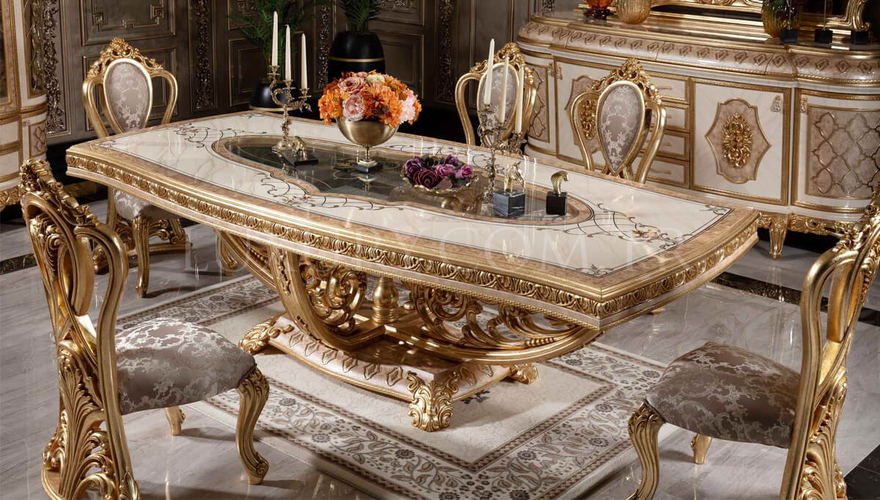 Sultanahmet Classic Gold Leaf Dining Room - 7