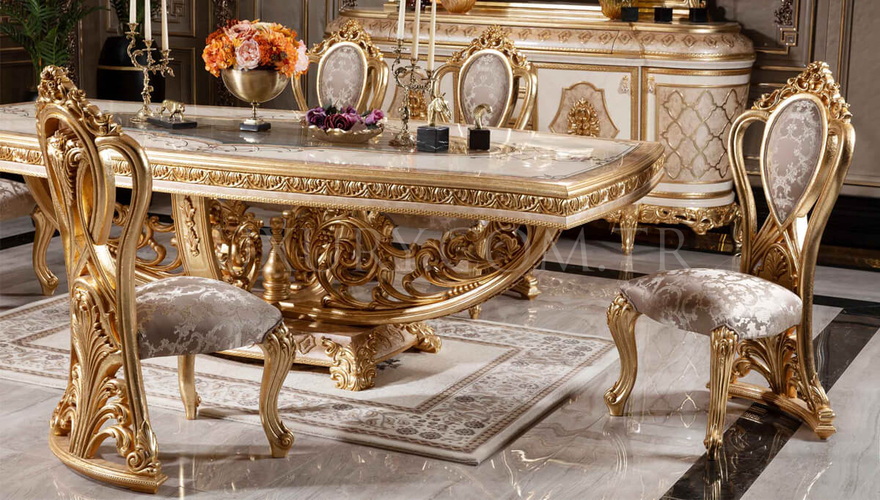 Sultanahmet Classic Gold Leaf Dining Room - 8