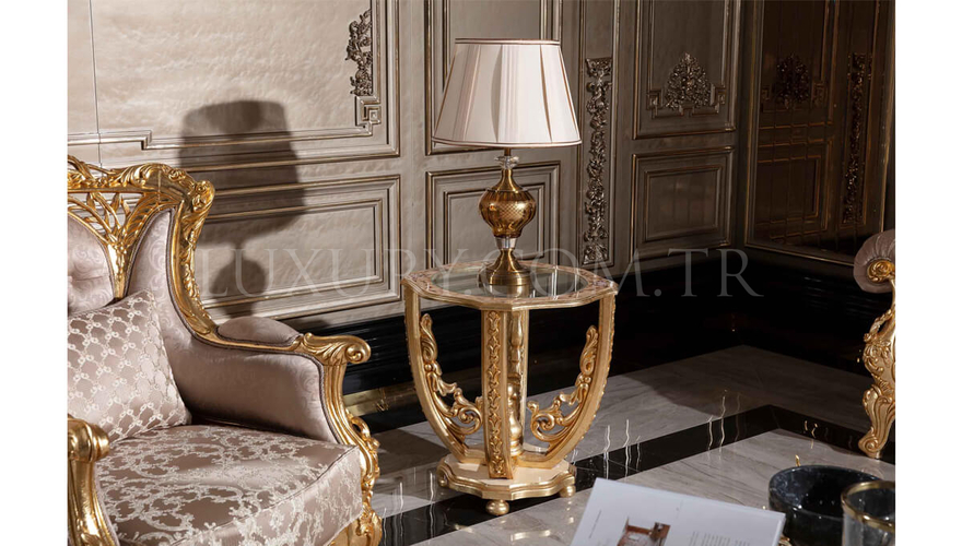 Sultanahmet Classic Gold Leaf Living Room - 4