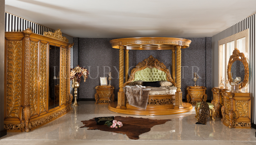 Sultanzade Walnut Classic Bedroom - 1128