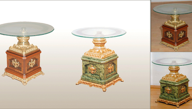 Sutunlu Bronz Sehpa - 1050