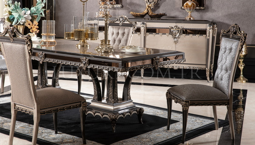 Tuvalya Bronz Classic Dining Room - 5