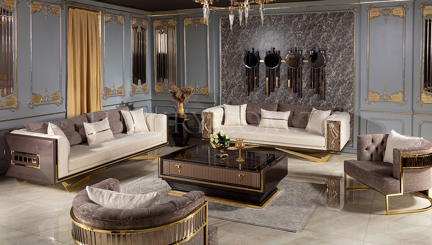 Valentin Metal Sofa Set - 1054