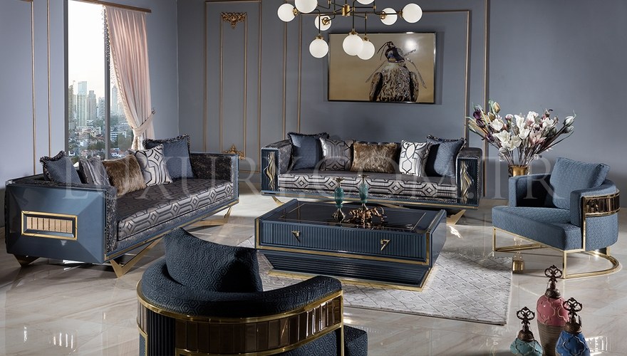 Valentin Metal Sofa Set - 1054