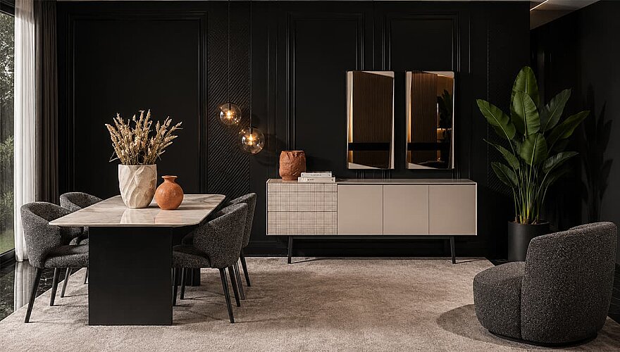 Varese Gri Yemek Odası - 1182