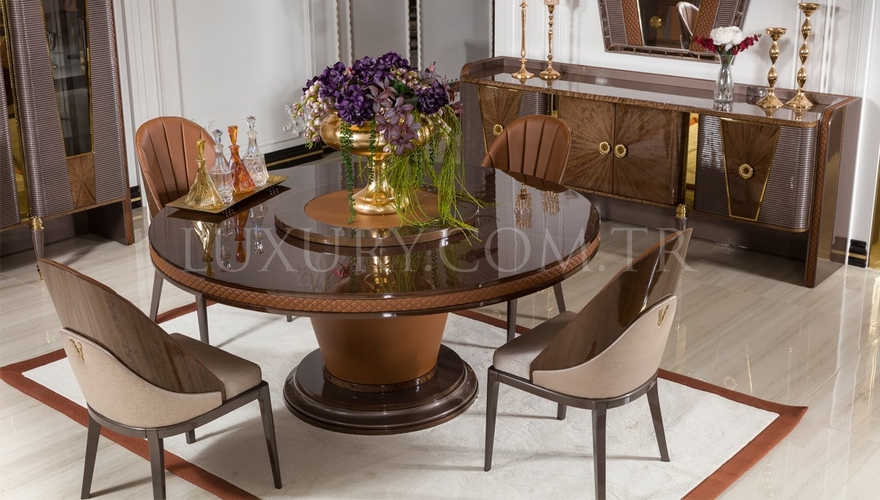 Venetto Modern Round tablelı Dining Room - 2