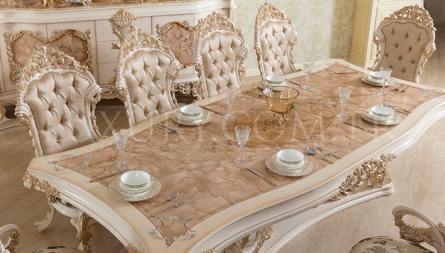 Venora Classic White Dining Room - 5