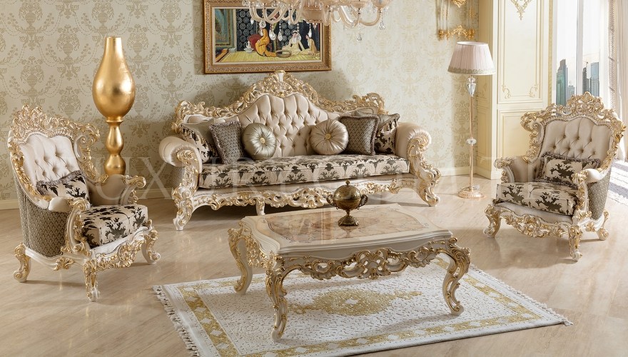 Venora Classic White Living Room - 1
