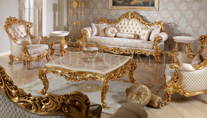 Venora Gold Leaf Living Room - 2