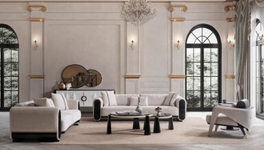 Veyron Beyaz Modern Koltuk Takımı - 1063