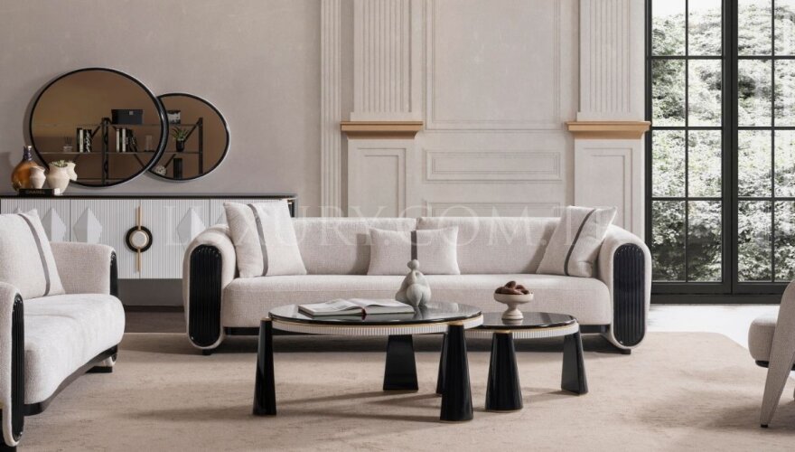 Veyron Beyaz Modern Koltuk Takımı - 3