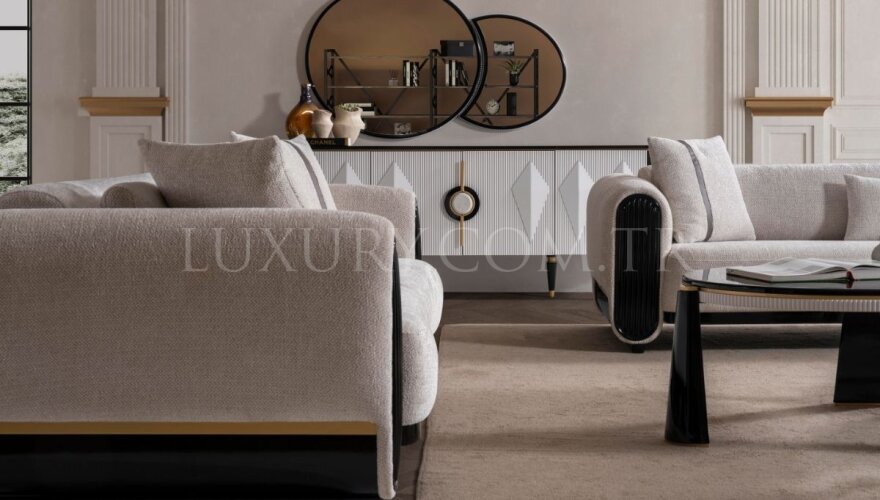 Veyron Beyaz Modern Koltuk Takımı - 4