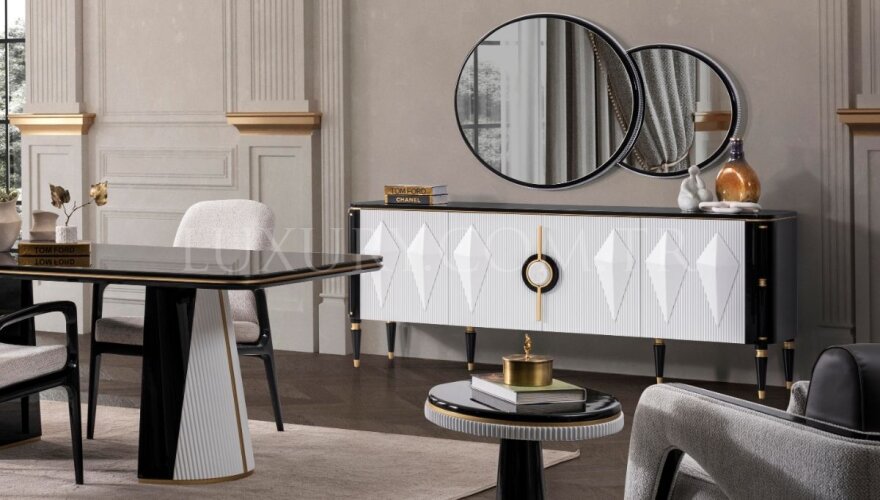 Veyron Beyaz Modern Yemek Odası - 3