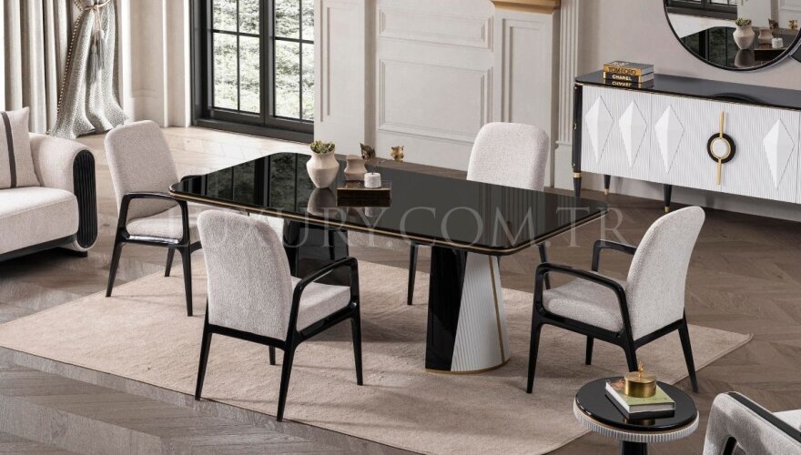 Veyron Beyaz Modern Yemek Odası - 4