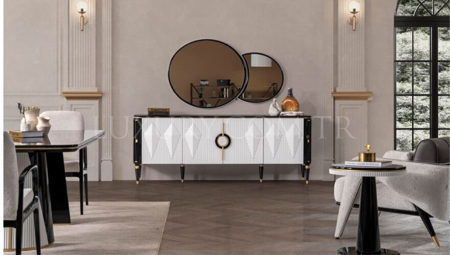 Veyron Beyaz Modern Yemek Odası - 8