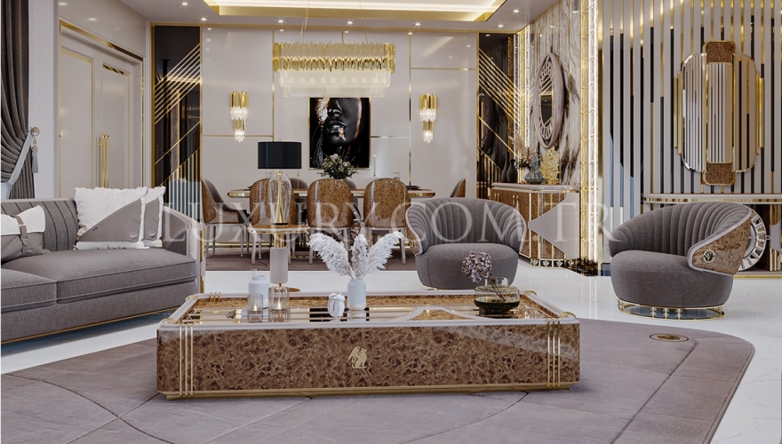 Villa Klasik Ceviz Koltuk Takımı - 3