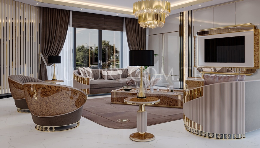 Villa Klasik Ceviz Koltuk Takımı - 4