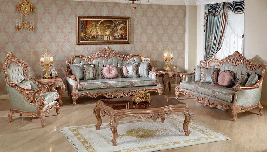 1006 - Villa Klasik Ceviz Koltuk Takımı