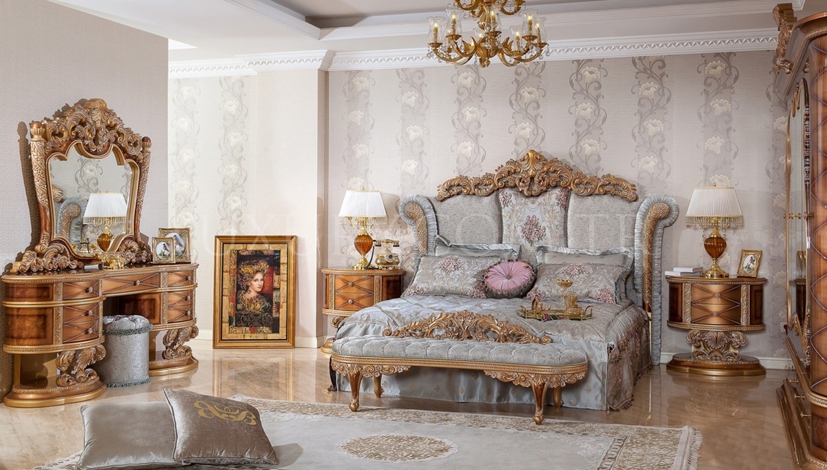 1006 - Villa Klasik Ceviz Yatak Odası