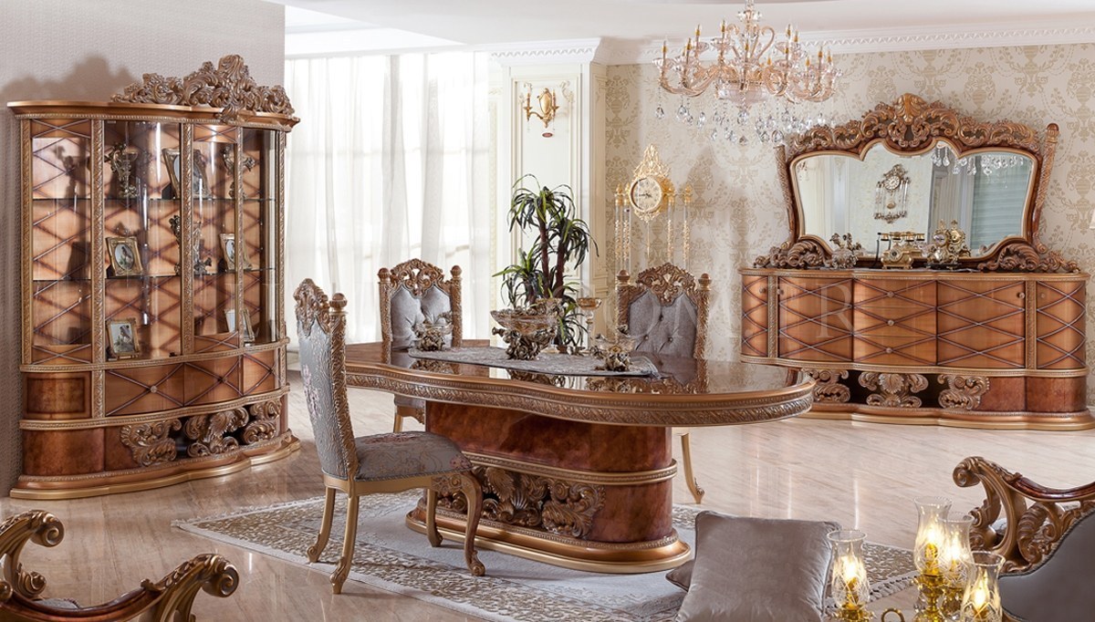 1006 - Villa Klasik Ceviz Yemek Odası