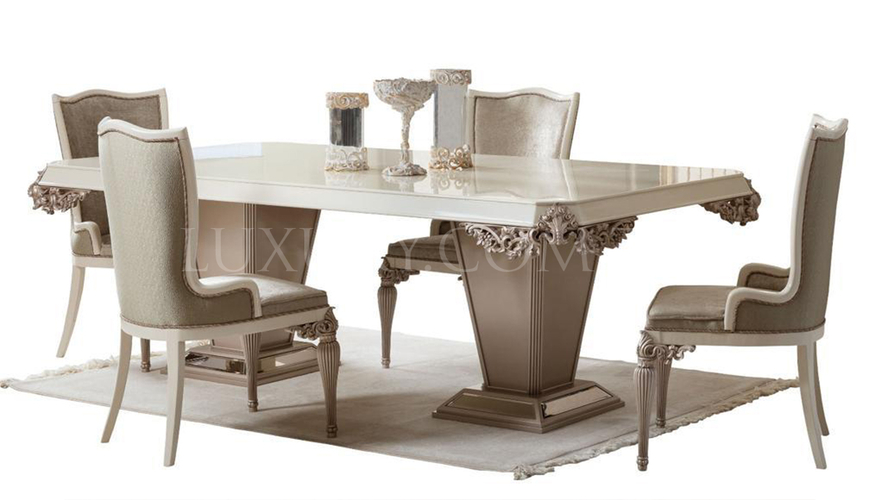 Vistera White Art Deco Dining Room - 3