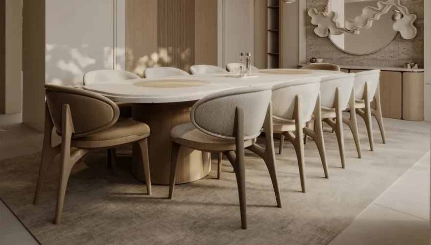 Vita İskandinav Bohem Yemek Odası - 1