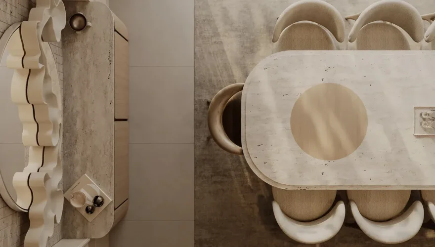 Vita İskandinav Bohem Yemek Odası - 5