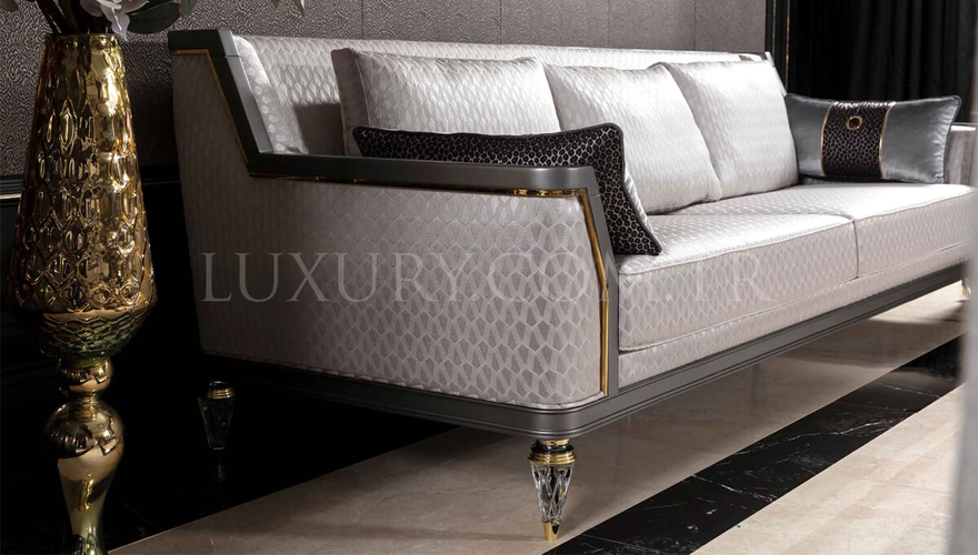 Viterbo Modern Gray Sofa Set - 9