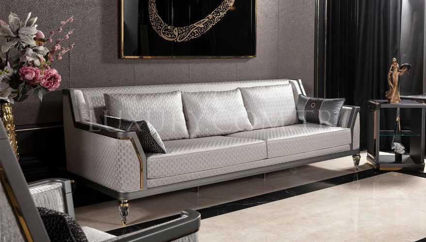Viterbo Modern Gray Sofa Set - 10